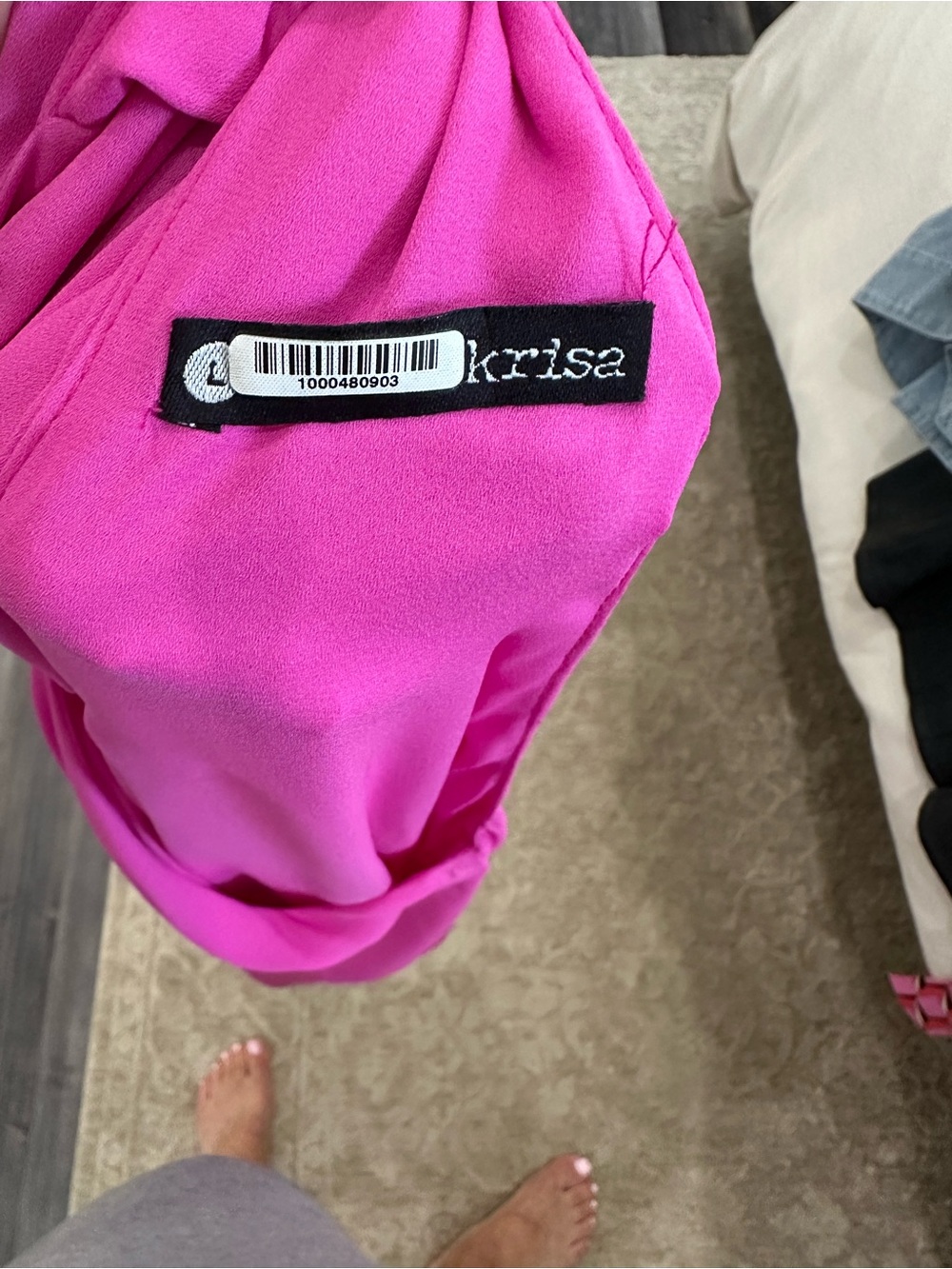Bright Pink Halter Swim Cover-Up Dress - Picture 6 of 8